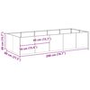 vidaXL プランター ラスティ 200x80x40 cm 耐候性スチール