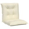 vidaXL ガーデン　ローバックチェアクッション 2点 クリーム 100x50x7cm ファブリック
