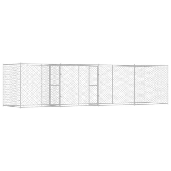 vidaXL 犬用ケージ シルバー 800 x 200 x 200 cm 亜鉛めっき鋼