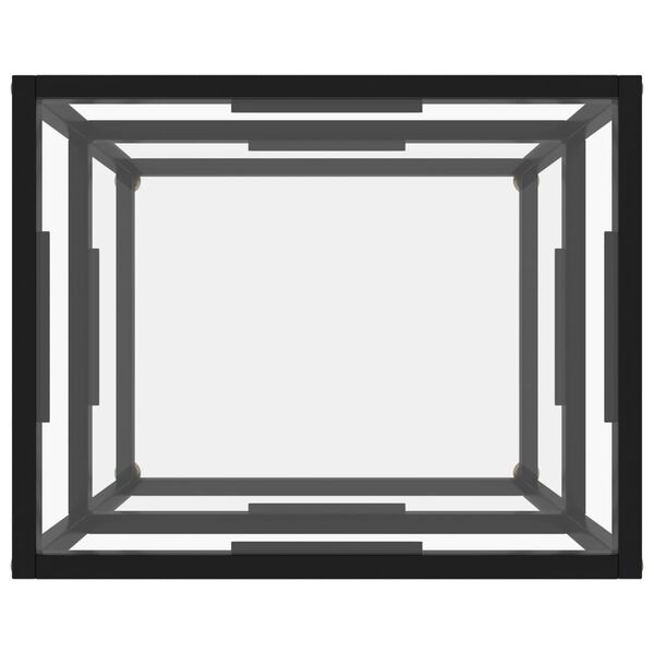 vidaXL コンソールテーブル 透明 50x40x40cm 強化ガラス製