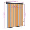 vidaXL 屋外用ローラーブラインド 140x250cm イエロー＆ブルー