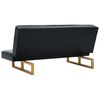 vidaXL ソファベッド 合成皮革製 ブラック