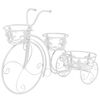vidaXL 園芸スタンド 自転車型 ヴィンテージ調 金属製