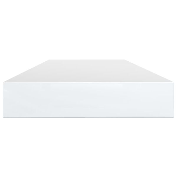 vidaXL 本棚ボード 4点 ハイグロスホワイト 100x10x1.5cm エンジニアリングウッド