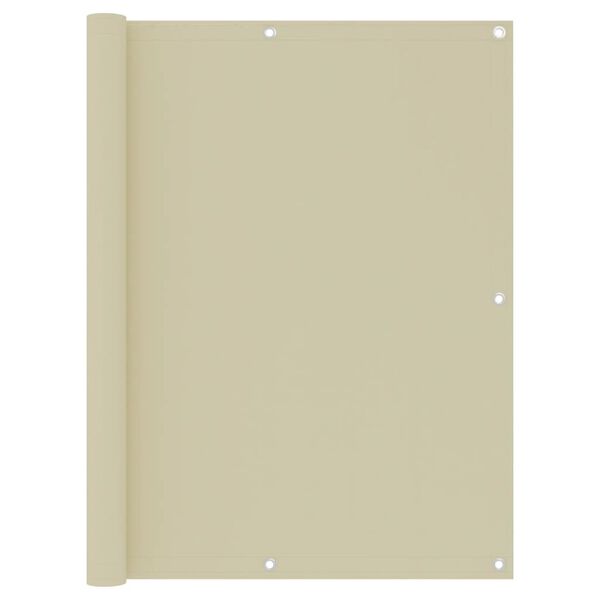 vidaXL バルコニースクリーン クリーム 120x600cm オックスフォード生地