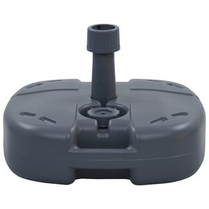 vidaXL ポータブル パラソルスタンド 砂/水入り　グレー