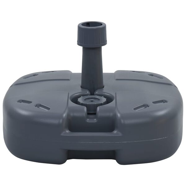 vidaXL ポータブル パラソルスタンド 砂/水入り　グレー