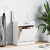 vidaXL シューズキャビネット ホワイト 50x28x58cm 桐材
