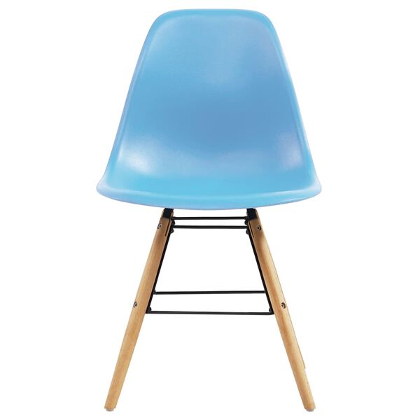 vidaXL ダイニングチェア 2点セット ブルー プラスチック製