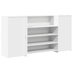 vidaXL 受付デスク ホワイト 200x50x103.5 cm エンジニアードウッド