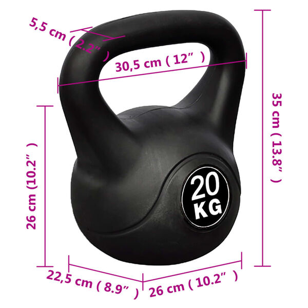vidaXL ケトルベル 20kg