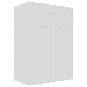 vidaXL シューズキャビネット ホワイト 60x35x84cm エンジニアリングウッド