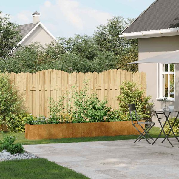 vidaXL プランター ラスティ 280x40x40 cm 耐候性スチール