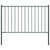 vidaXL フェンスパネル（支柱付き） 粉体塗装スチール 1.81x0.75 m アンスラサイト