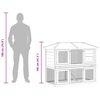 vidaXL 動物用 うさぎ用ケージ 2層タイプ 木製