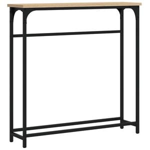 vidaXL コンソールテーブル ソノマオーク 75x19,5x75 cm エンジニアードウッド