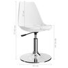 vidaXL 回転ダイニングチェア 2点 合成皮革製 ホワイト