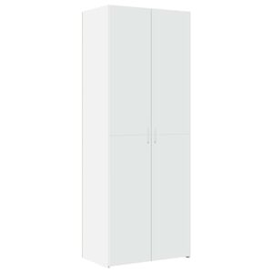 vidaXL ハイボード ホワイト 70x42.5x185cm エンジニアリングウッド