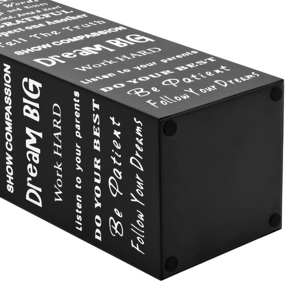 vidaXL 傘立て テキストデザイン スチール製 ブラック