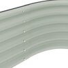 vidaXL ガーデンレイズドプランター 160x80x44cm 亜鉛メッキ鋼製 グレー