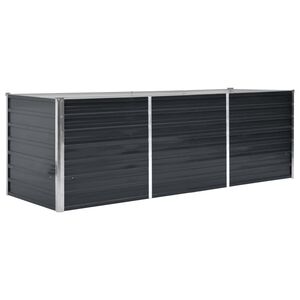 vidaXL レイズドガーデンプランター アントラシート　240x80x77cm 亜鉛メッキ鋼