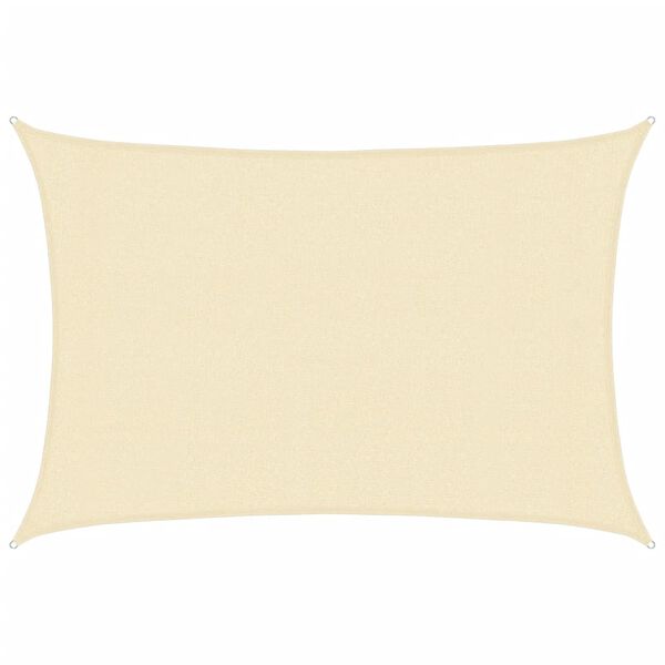 vidaXL サンシェードセイル 160g/m&sup2; クリーム 3x4m 高密度ポリエチレン