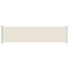 vidaXL パティオ用 引き込み式サイドオーニング 600x160cm クリーム