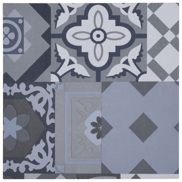 vidaXL フローリング板 PVC製 5.11m² 裏面接着剤付き プリント柄