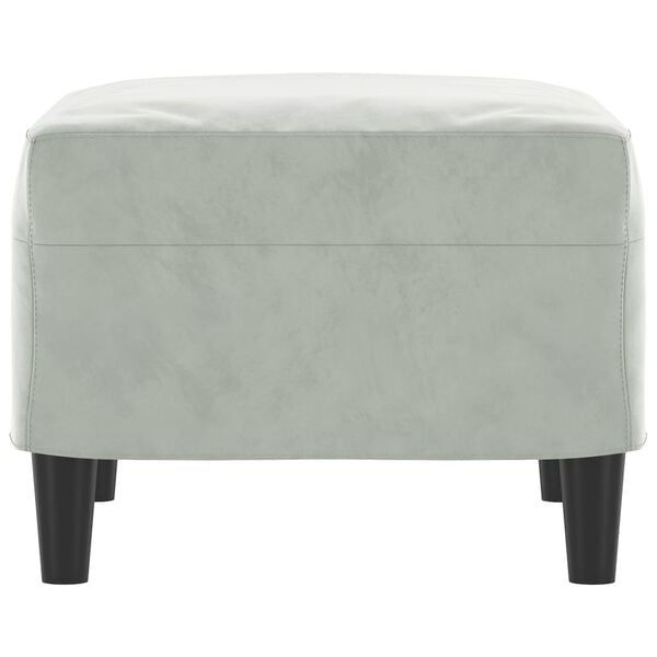 vidaXL フットスツール ライトグレー 60x50x41 cm ベルベット