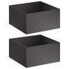 vidaXL ガーデンプランター 2 個 ブラック 60 x 60 x 40 cm 冷間圧延鋼