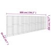 vidaXL カバー ガビオンウォール 亜鉛メッキ鋼製 600x50x200cm
