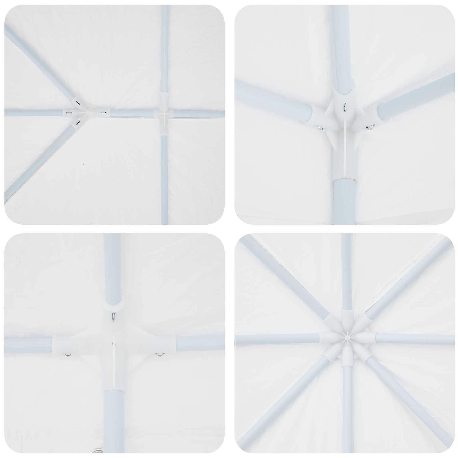 VidaXL ホワイトテント 400cm x 400cm vidaXL パーティーテント ホワイト 400 x 400 x 266 cm ポリエチレンと