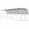 vidaXL 壁に対する鶏小屋 シルバー 600 x 150 x 215 cm 亜鉛メッキ鋼板