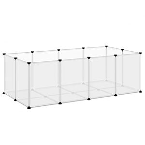vidaXL 小動物ケージ 透明 144x74x46.5cm PP＆スチール