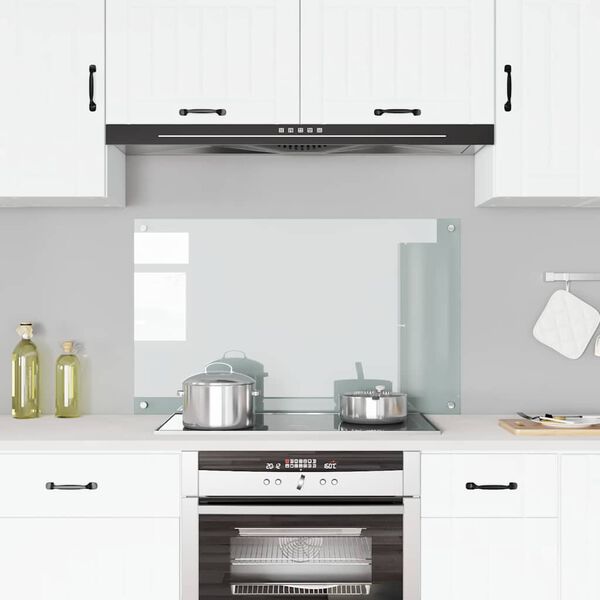 vidaXL キッチン用 汚れ防止板 透明 100x60cm 強化ガラス製