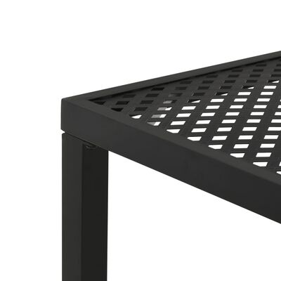 vidaXL ガーデンテーブル 180x83x72cm スチール製 ブラック