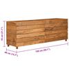 vidaXL レイズドベッド 150x40x55cm チーク再生材＆スチール