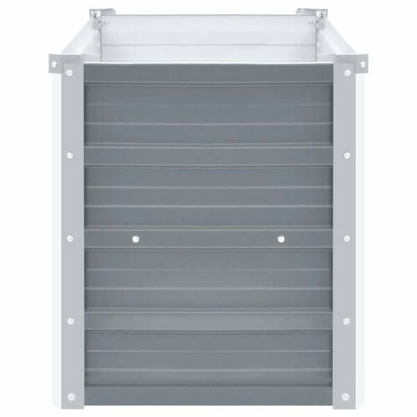 vidaXL ガーデンレイズドベッド 160x40x45cm 亜鉛メッキスチール グレー