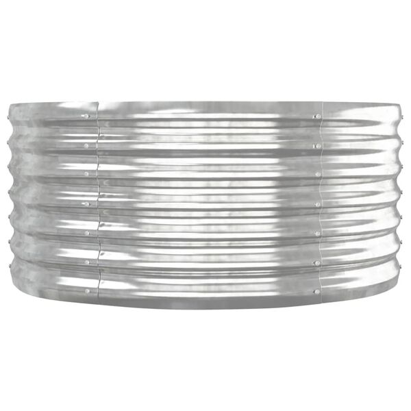 vidaXL ガーデンプランター 亜鉛メッキスチール 152x80x36 cm シルバー