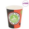 vidaXL 使い捨てコーヒーカップ 紙製 1000個 240ml (8 オンス)