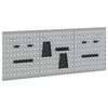 vidaXL ツールウォールパネル 3 個 灰色 150 x 1 x 60 cm エンジニアードウッドとスチール