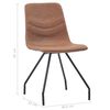 vidaXL ダイニングチェア 4点セット 合成皮革 ブラウン