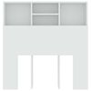 vidaXL ヘッドボードキャビネット ホワイト 100x19x103.5 cm