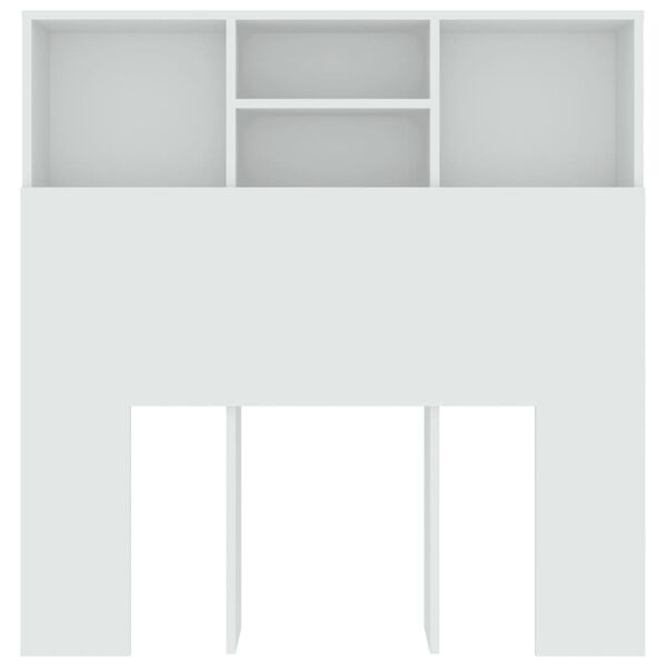 vidaXL ヘッドボードキャビネット ホワイト 100x19x103.5 cm