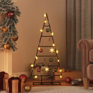 vidaXL 金属製クリスマスツリー デコレーション用 ブラック 90cm