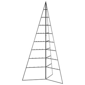 vidaXL 金属製クリスマスツリー デコレーション用 ブラック 180cm