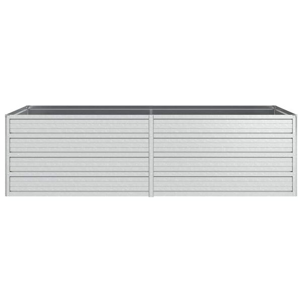 vidaXL ガーデンレイズドベッド 160x80x45 cm 亜鉛メッキ鋼製 シルバー