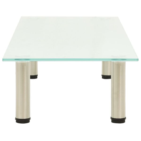 vidaXL テレビ台 つや消し 100x35x17cm 強化ガラス製