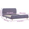 vidaXL ベッドフレーム ライトグレー 布製 135x190cm