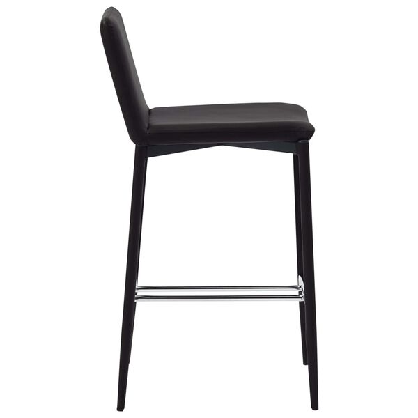 vidaXL バースツール 2点 ブラウン 合成皮革製